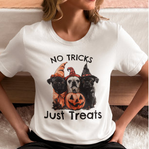 Camiseta Perros de Halloween sin trucos solo golosinas