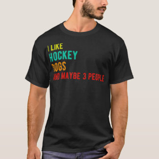 Camiseta Perros de hockey divertidos cumpleaños me gustan l