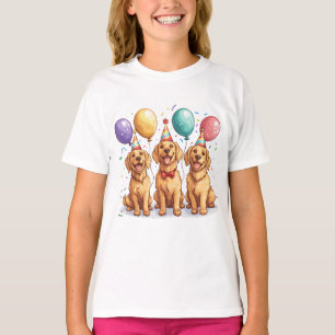 Camiseta Perros de la recuperación de oro del cumpleaños fe