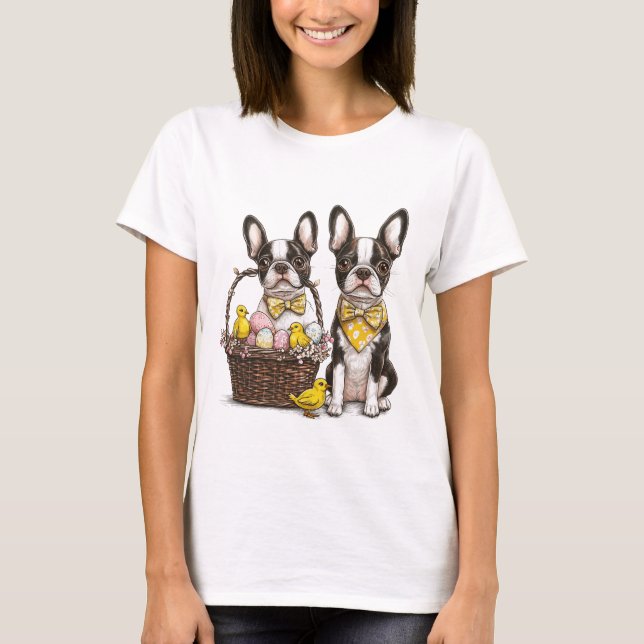 Camiseta Perros de Pascua de Boston Terrier (Anverso)