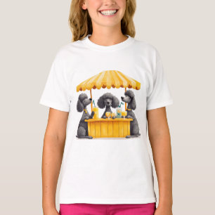 Camiseta Perros De Poodle Estándar Con Soporte De Lemonada
