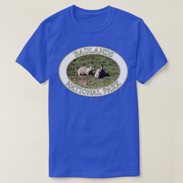 Camiseta Perros de pradera en el Parque Nacional Badlands e (Diseño del anverso)