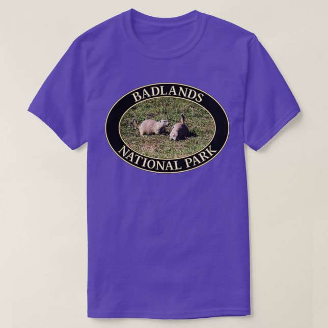 Camiseta Perros de pradera en el Parque Nacional Badlands e (Diseño del anverso)