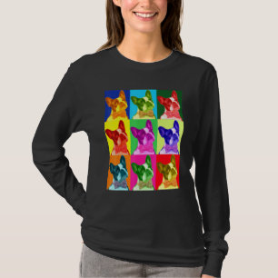 Camiseta Perros de retrato de arte pop de Bulldog francés