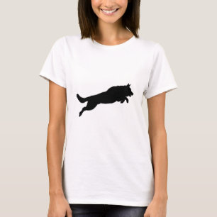 Camiseta Perros de salto del amor de la silueta del pastor