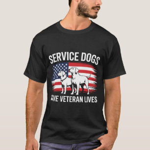 Camiseta Perros de servicio para hombres salvan vidas de ve