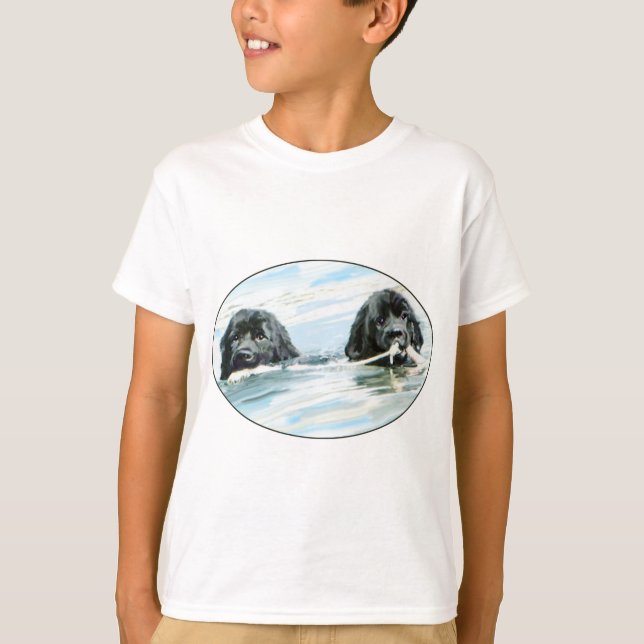 Camiseta Perros De Terranova Natación (Anverso)