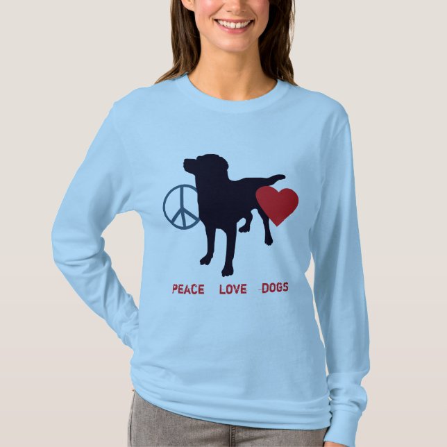 Camiseta Perros del amor de la paz (Anverso)