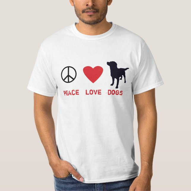 Camiseta Perros del amor de la paz (Anverso)