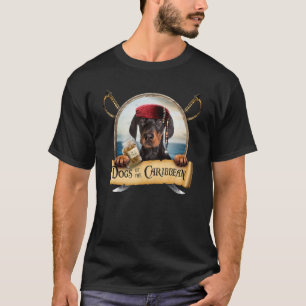 Camiseta Perros Del Caribe Cute Doberman Para Navidades
