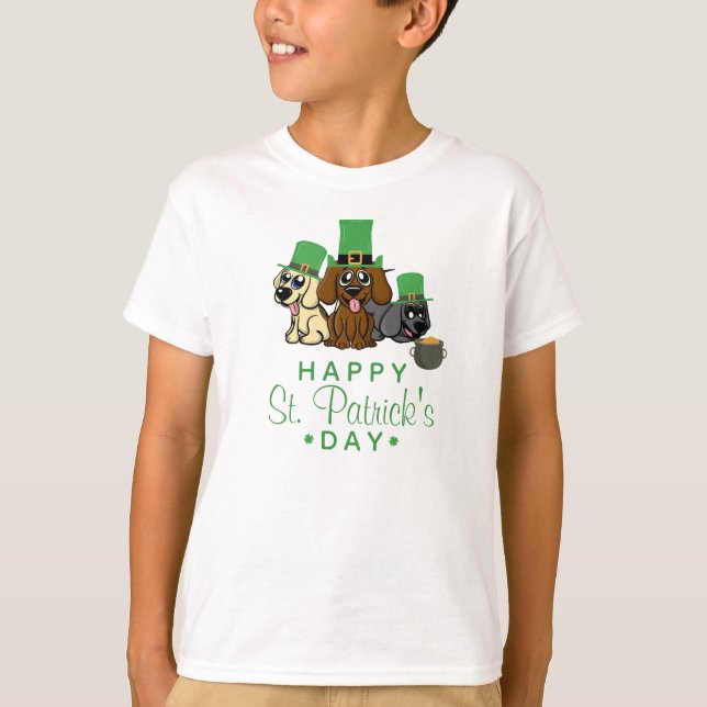 Camiseta Perros del Día de San Patricio, Gorras de Leprecha (Anverso)