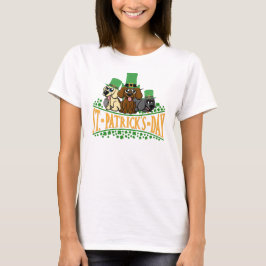Camiseta Perros del Día de San Patricio Leprechaun Gorra Sh