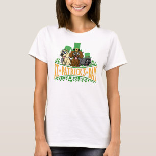 Camiseta Perros del Día de San Patricio Leprechaun Gorra Sh