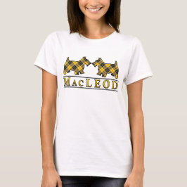 Camiseta Perros del escocés del tartán de MacLeod del clan