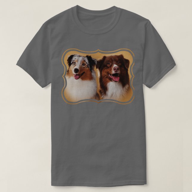 Camiseta Perros del Pastor Australiano Aussie (Diseño del anverso)