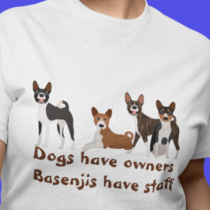 Camiseta Perros divertidos de la raza Basenji tienen dueños