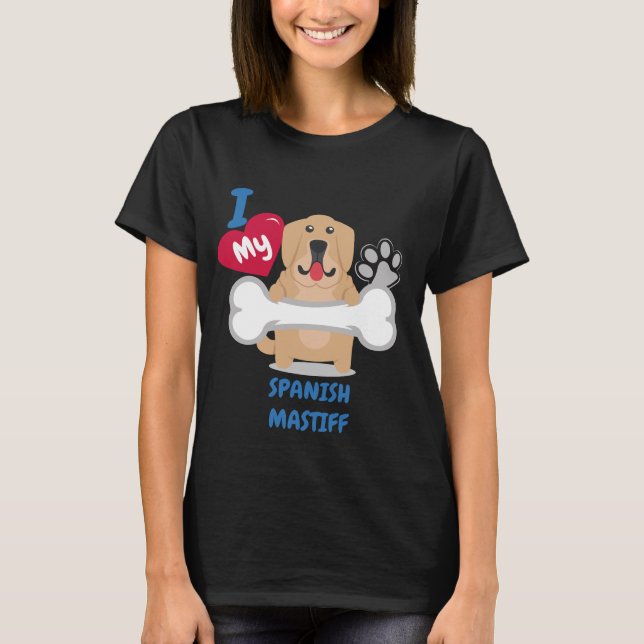 Camiseta Perros divertidos del MASTÍN del perro de la idea (Anverso)