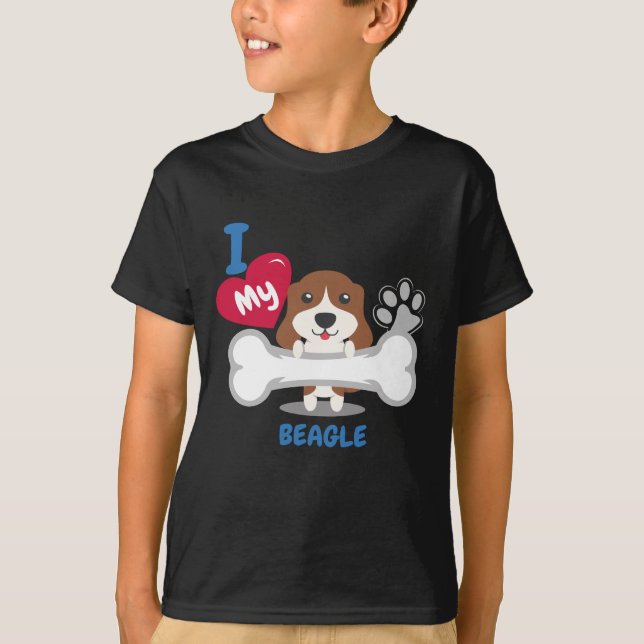Camiseta Perros divertidos del perro del BEAGLE de la idea (Anverso)