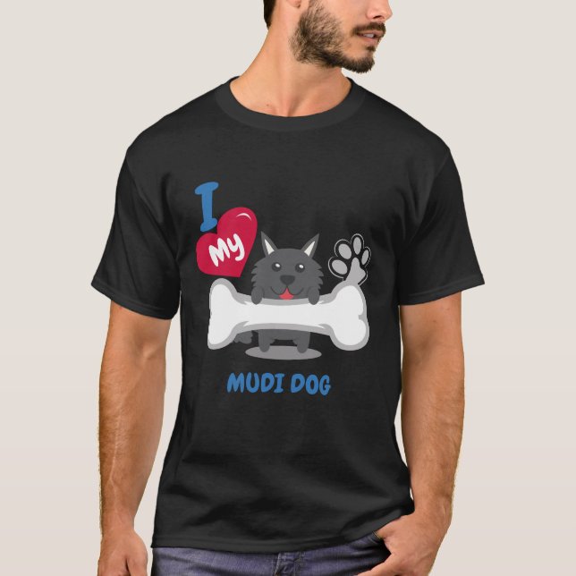 Camiseta Perros divertidos del perro del PERRO de MUDI de (Anverso)