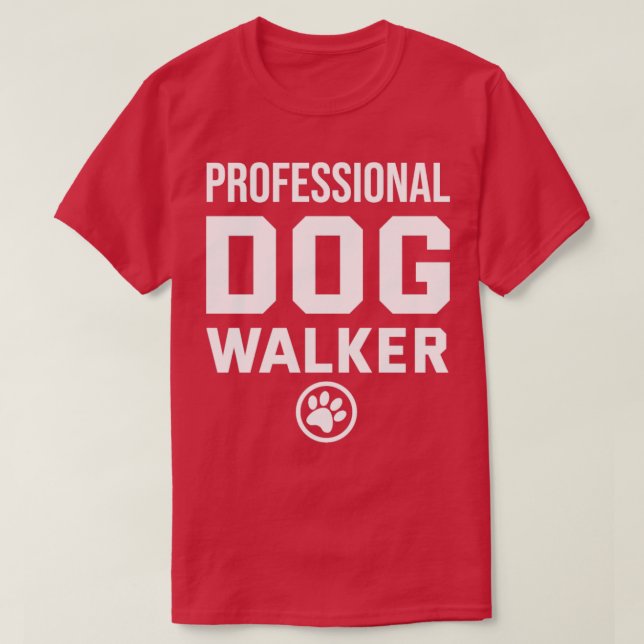 Camiseta Perros divertidos profesionales de The Dog Walker (Diseño del anverso)