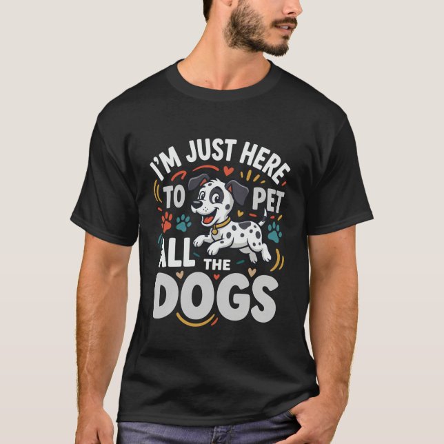 Camiseta Perros Divertidos Vector Amante de las Mascotas (Anverso)