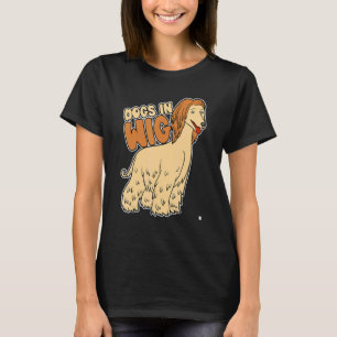 Camiseta Perros En El Cabello Falso De La peluca