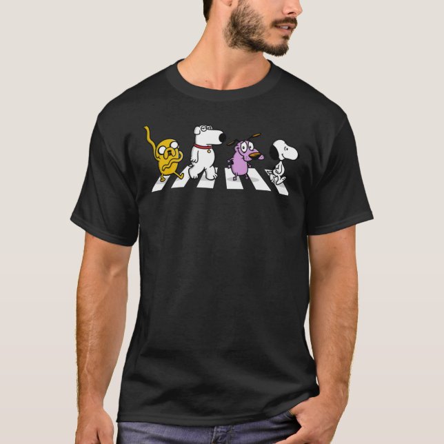 Camiseta Perros En El Camino De La Abadía Esencial  (Anverso)