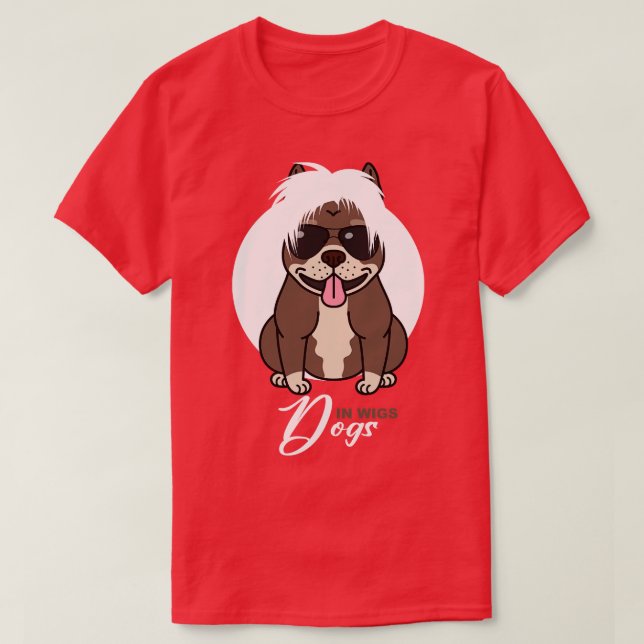 Camiseta Perros en pelucas (Diseño del anverso)