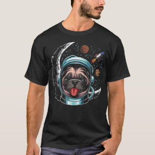 Camiseta Perros espaciales del astronauta Pug Helmet