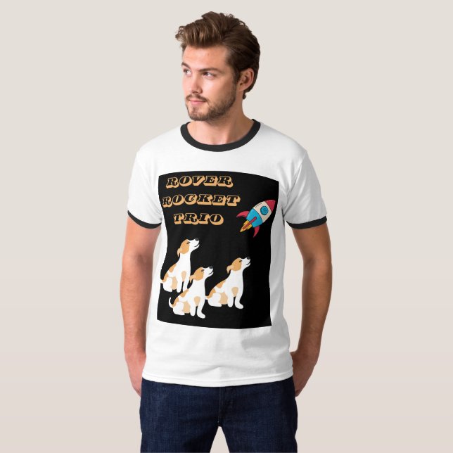 Camiseta Perros espaciales listos para el descanso exploran (Anverso completo)