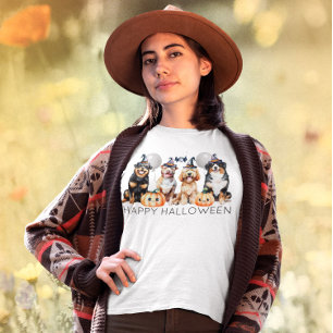 Camiseta Perros felices de Halloween