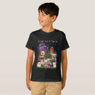 Camiseta Perros Feliz Navidad Luz