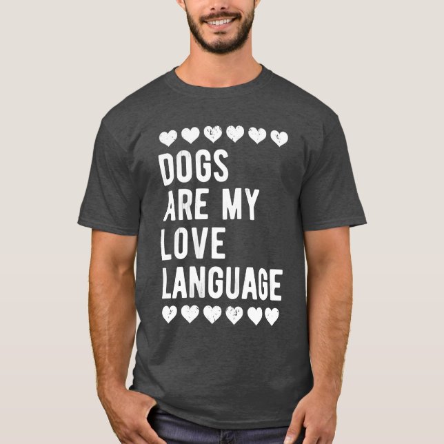 Camiseta Perros femeninos son mi lengua de amor Perro diver (Anverso)
