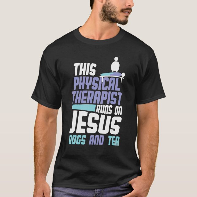 Camiseta Perros fisioterapeutas religiosos Jesús Tea Physio (Anverso)