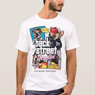 Camiseta Perros gánster de la calle Back – Ropa urbana geni