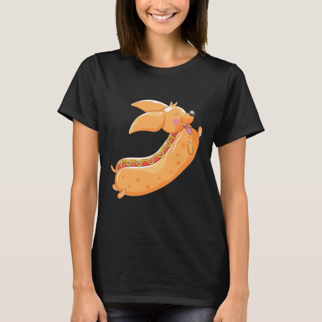 Camiseta Perros Hotdog Dachshund Weiner (Anverso)