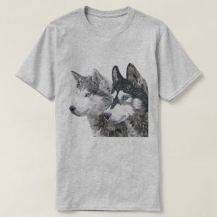 Camiseta Perros Husky Siberianos