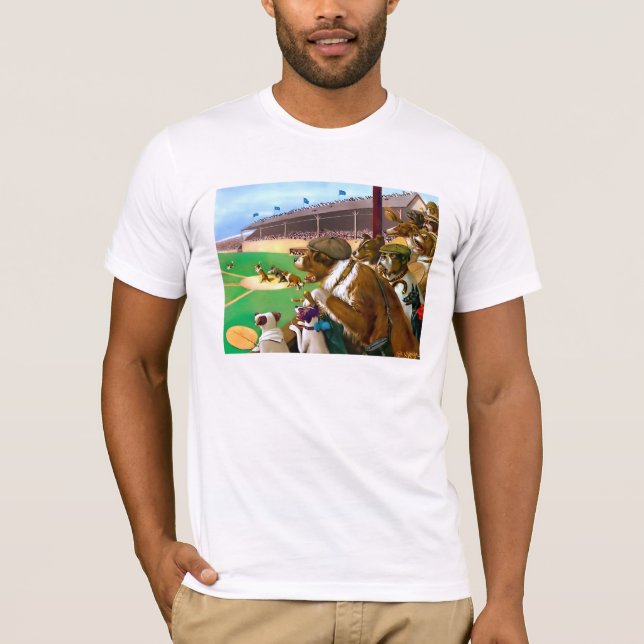 Camiseta Perros jugando al béisbol (Anverso)
