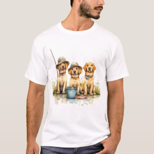 Camiseta Perros Labrador Retriever pescando