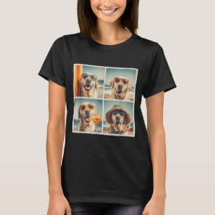 Camiseta Perros labradores lindos con gafas de sol vacacion