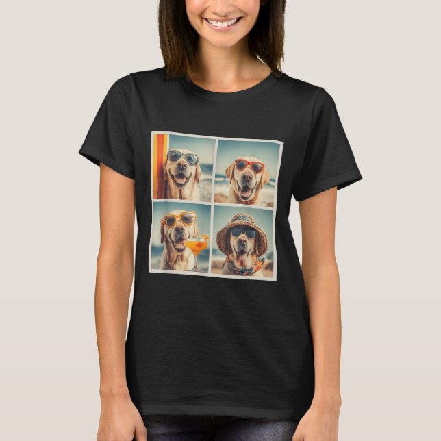 Camiseta Perros labradores lindos con gafas de sol vacacion (Anverso)