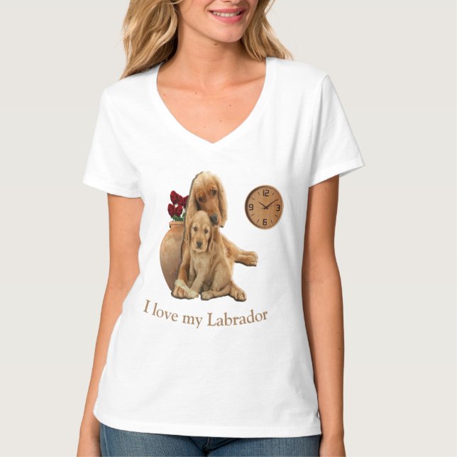 Camiseta perros labradores retriever (Anverso)