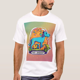 Camiseta Perros mascotas Minimalistas inspirados en el graf
