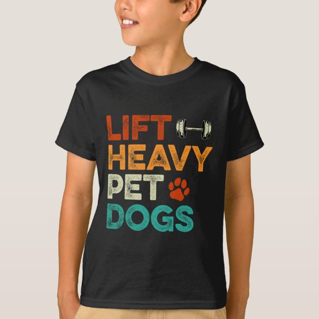 Camiseta Perros Mascotas pesados elevadores gimnasio Pet Lo (Anverso)