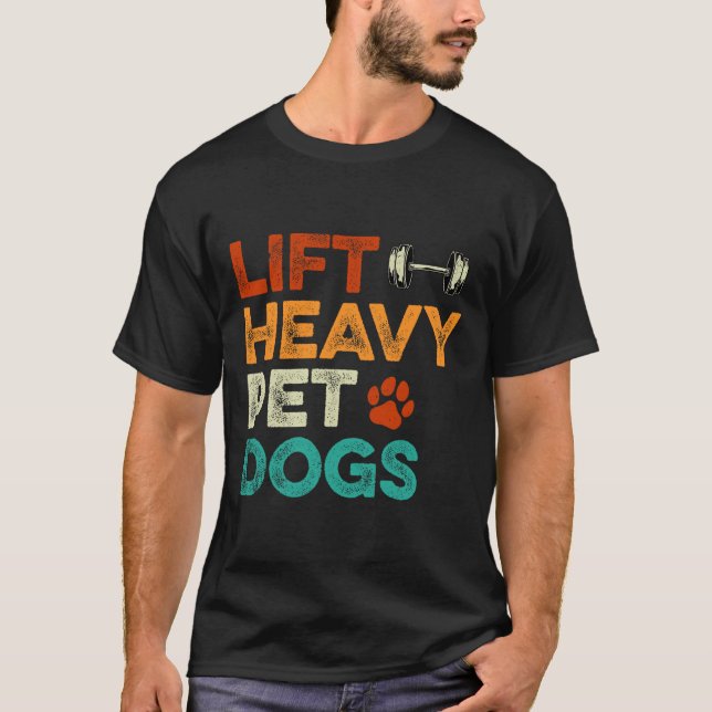 Camiseta Perros Mascotas pesados elevadores gimnasio Pet Lo (Anverso)