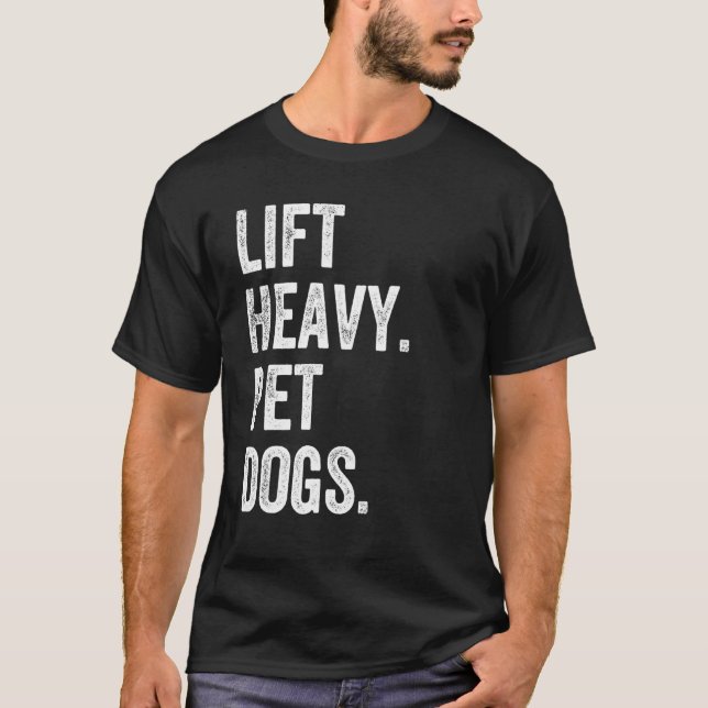 Camiseta Perros Mascotas pesados elevadores Graciosos Gimna (Anverso)
