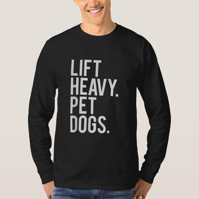 Camiseta Perros Mascotas pesados elevadores Graciosos Gimna (Anverso)