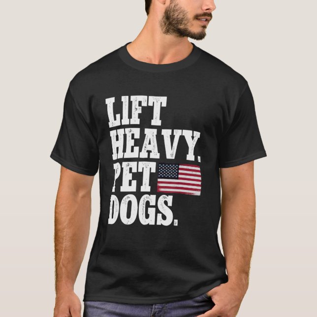 Camiseta Perros Mascotas pesados elevadores Halterofilia Gi (Anverso)
