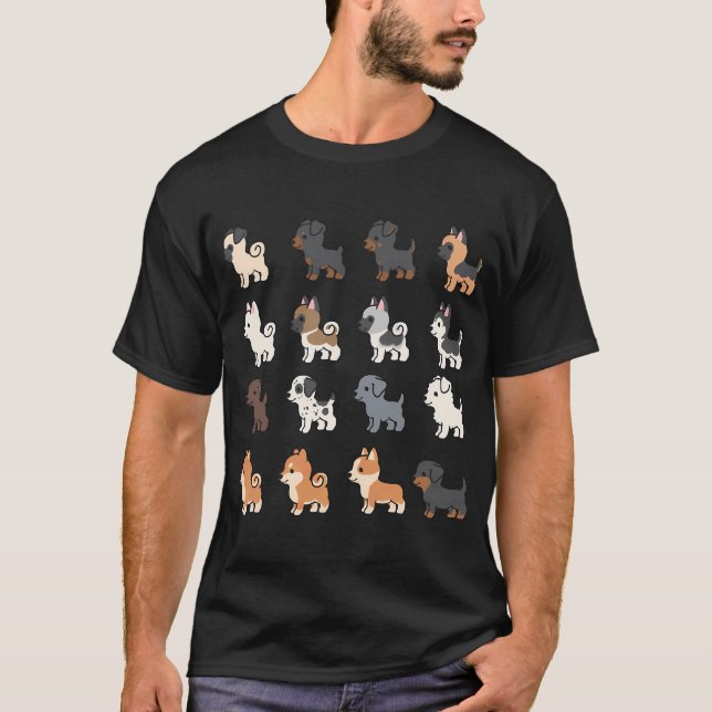 Camiseta Perros Mini Cute (Anverso)