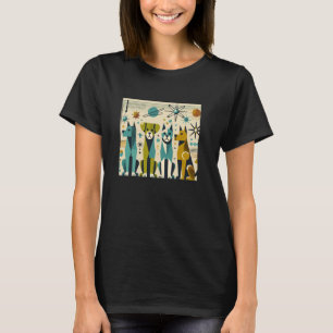 Camiseta Perros modernos de mediados del siglo XX Arte de e
